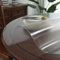 Mattiert Transparent Tischauflage Rund 99cm - Tischdecke Meterware, Dicke 1mm - Wasserdicht Kein Schrumpfen Geruchlos Tischtuchrolle, Outdoor Tischdecke Wetterfest, Matt 1mm