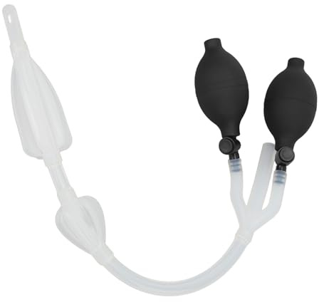 YUMILI – Ampoule De Douche De Lavement en Silicone, Ouvertures Latérales Doubles, Système De Rinçage élastique Gonflable à Double Ampoule pour Les Soins De Santé