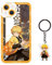 ALcoRy Anime Phone Case Compatible with iPhone 13 Pro Max, Cute Zenitsu Cartoon Case with Kawaii Keychain，Soft TPU Protective Cover for Girls Boys Kids (13PM, Zen)