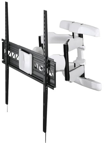 Hama Supporto da parete per TV (3 giunti, 90 pollici, VESA 800 x 600, LCD/LED, per TV, parete, girevole a 120 gradi, in acciaio inclinato, portata massima 75 kg, cerniere a parete) nero
