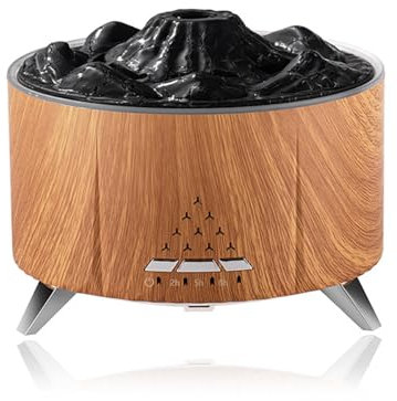 Delyx Cool Mist Humidifiers For Bedroom Humidifier And Air Purifier In One, Essential Oils Diffusers Bluetooth Speaker, Diffuser For Bedroom Humidifiers For Bedroom Vicks,Brown
