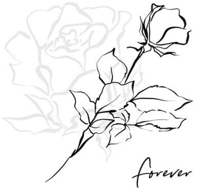 Serviette Trauerserviette - Motiv: Forever in my Heart black - für immer in meinem Herzen- Lunch 33x33cm 20 Stück
