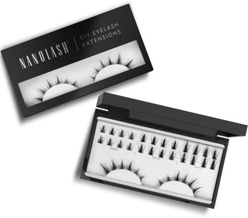 Cluster wimpern zur DIY Wimpernverlängerung zu Hause Nanolash 36 Stück - Wimpern Extension DIY, Wimpern für Wimpernverlängerung DIY, DIY Falsche Wimpern (FLIRTY)