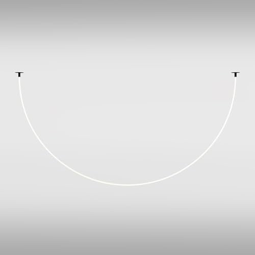 MAYTONI Moderne Pendelleuchte Tau aus Silikon Farbe Weiß Aluminium 40W für Küche, Schlafzimmer, Wohnzimmer, Esszimmer, Lobby