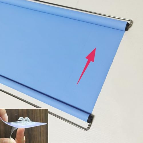 X1NGFU Cordless Blackout Spring Roller Blinds,Retractable Balcony Window Roller Blind,Automatic Rise Roller Blinds,UV Protection Fabric Curtain,for Home,Width X Height (90cm x 150cm(35.4in x 59in))