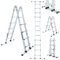 WORHAN Scala Telescopica Estensibile Multiuso 410cm Telescopica Alluminio con Stabilizzatore Pieghevole Versatile Robusta Scaletta 4.10m LG4