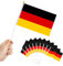 20 Stück Klein Deutschland Flagge für Olympische Deko 2024, Deutschland Fahne 21 x 14 cm mit 30cm Weißem Pole, Deutsche Mini Handgehaltene Flaggen, für Olympische Hausgarten Party Bar Deko