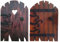 Luckxing 2 Stück Garten Feentür Wichteltür, Vintage Miniatur Elfentür Wichteltür Feentür Dekoration Fee Tiny House Tür Kinder Geschenk, Miniatur Garten Feentür Miniatur Fee Garten Dekoration Im Freie