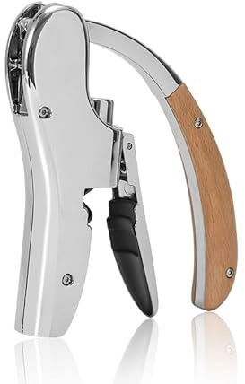 E.PALACE Rabbit Wine Opener with Wooden Handle & Foil Cutter