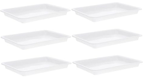 BESPORTBLE Paquete De 6 Bandejas Rectangulares De Plástico para Plantas Platillos para Macetas Bandejas para Plantas De Jardín Bandeja De Agua De Material PP para Plantas Resistente