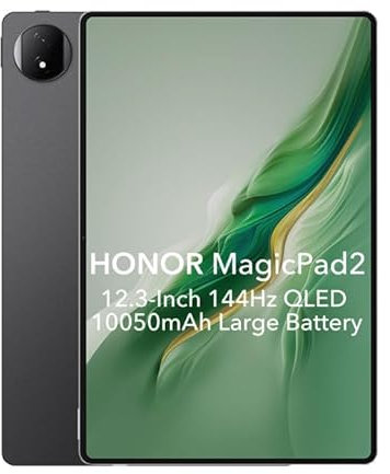 HONOR MagicPad2, Tablet AI da 12,3 Pollici, Batteria da 10050mAh, 12GB+256GB di Memoria, Display OLED 3K Eye Comfort da 144Hz, Snapdragon 8s Gen 3, 8 Altoparlanti, Android 14, Nero