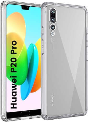 HuwaiH Handyhülle für Huawei p20 pro Hülle, Antikratzer, Anti-Schock, Anti-Rutsch Schutzhülle, Unterstützt kabelloses Laden, Nicht Vergilben Anti-Fingerabdruck Hülle für Huawei p20 pro(Transparente)