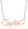 UMAGICBOX Collier Personnalisé avec Nom et Cœur - Bijou Plaqué Or Rose, Cadeau Élégant pour Anniversaires, Saint-Valentin, Fête des Mères, Femme, Maman, Sœur (Or Rose)