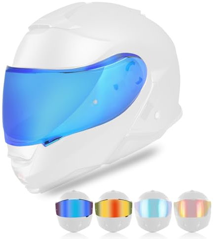 WODHMIEY Visière de casque pour moto SHOEI - Protection contre le vent, les rayures et le brouillard - Revêtement réfléchissant - Utilisation jour et nuit - Protection complète du visage - Pour CNS-3