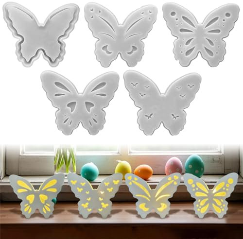 Silikonformen Gießformen,Silikonform Frühling Silikonform Schmetterling Gießformen Silikon Frühling Gipsformen zum Gießen,Gießform Schmetterling Giessformen Silikon für Handwerk