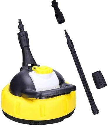 High Pressure Surface Cleaner for Karcher K1 K2 K3 K4 K5 K7, Patio Cleaner Attachment, Long Handle Pressure Washer Rotary Brush, Pressure Washer Accessories for Outdoor Patio Car Cleaning (B)