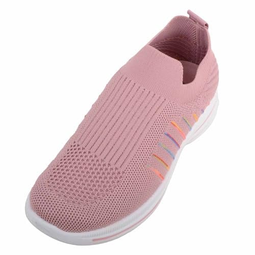 ABSOLUTE FOOTWEAR Kids Slip On Lightweight Knitted Sports Leisure Trainer