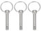 QUARKZMAN Schnellspannstift, Durchmesser 1/4 (6mm) Nutzlänge 1,02 (26mm) Gesamtlänge 2,28 (58mm) Bimini Top Pin Marine Hardware Kohlenstoffstahl für Bootszubehör, Packung mit 4