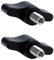Paquete de 2 tornillos de rosca de 1/4 pulgadas, tornillo de palanca ajustable, tornillo de acero inoxidable con perilla de aluminio negro (modelo D)