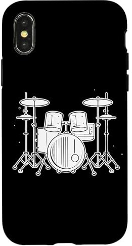 Dessin de batterie École de musique Coque pour iPhone X/XS