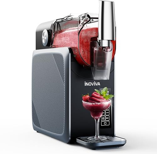 Macchina per granite INOVIVA da 2,6 l, non richiede ghiaccio, granita a casa con autopulizia, 5 modalità preimpostate, granite, frullati, frappé e cocktail ghiacciati (Aggiornato)