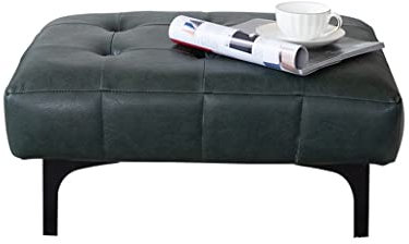 SNLKCLRA Kleiner Schuhhocker aus Leder, Fußstütze für den Eingangsbereich, Ottomane, Fußhocker am Bettende für Chaiselongue, Liegesessel, Sofa (A 60 x 45 x 30 cm)