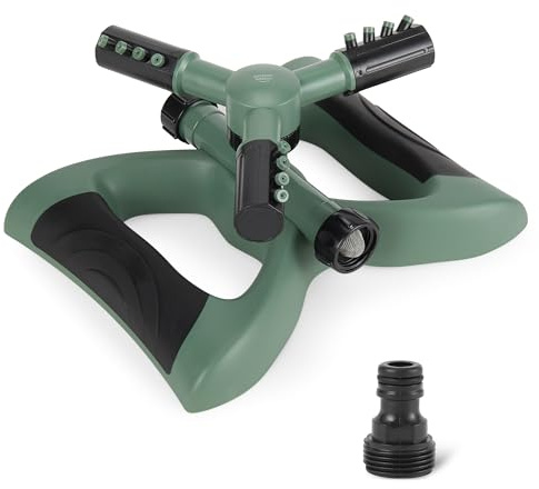 Amazon Basics - Irrigatori Rotanti a Turbina per Giardino, Verdi, Confezione da 1