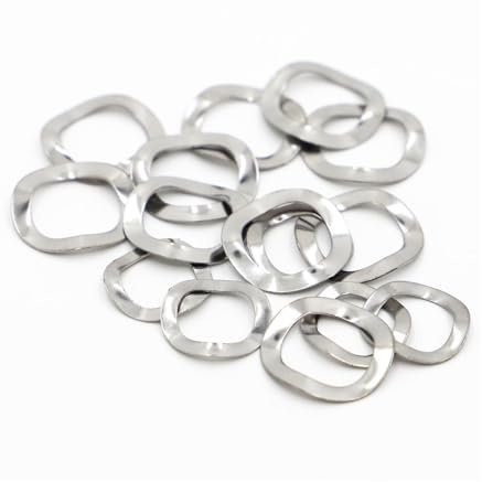 KSeSii Arandelas arrugadas de resorte ondulado, arandelas de tres ondas de acero inoxidable 304 A2, arandela de resorte, junta tipo cresta for ejes de rodamiento(M3 x 6 x 0.3,10Pcs)