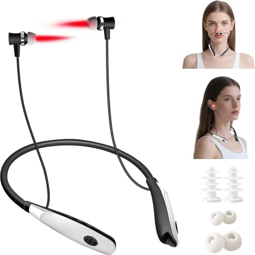 Orthoback Aurewo - Regenerative Rotlicht-Technologie zur zur Regeneration geschädigter Hörzellen & Reduktion von Ohrgeräusche 2-in-1 Rotlichttherapie Gerät, 650nm für Nase und Ohren