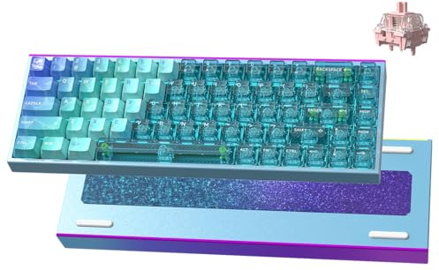 Hexgears MAG68 65% Mechanical Gaming Keyboard Wire, Magnetic Switch Hot-Swappable Keyboard, 16.8M RGB Backlit&Strip, Rapid Trigger with Adjustable Actuation, 8000Hz Polling Rate-Gradient Blue