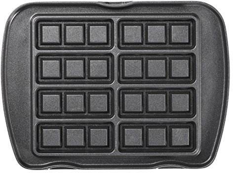 LAGRANGE Jeu de plaques Mini-gaufres, compatible avec tous les gaufriers Premium, Plaques en fonte d'aluminium, Revêtement antiadhésif double couche, 010622, Noir