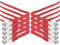 5m - rouge - 10 pièces Câble ruban LAN Ethernet Gigabit CAT.7 (RJ45) câble réseau câble brut (10Gbit/s) câble d'installation plat mince compatible avec Cat.5 - Cat.5e - Cat.6