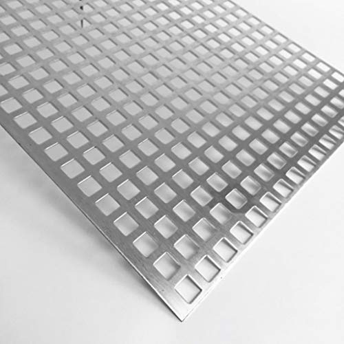 Bestell_dein_blech Aluminium Lochblech 2mm QG10-15 Aluminium 400 mm x 400 mm NEU günstig