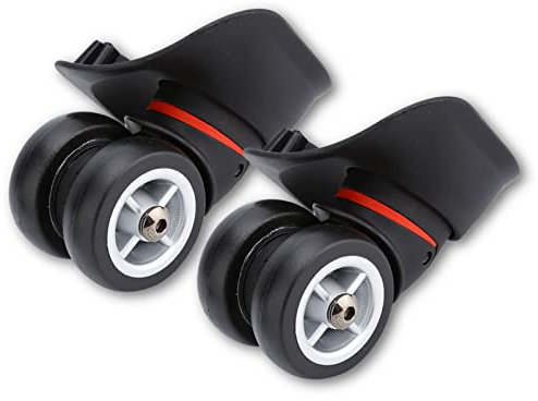 Dilwe 2 Stücke Koffer Rollen Ersatz, PVC Gepäck Hartschalen Koffer Ersatzräder Reisekoffer Zubehör (W042 S)