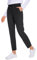 CRZ YOGA Damen Sweathose Taschen Sporthose Leichte Atmungsaktive Jogginghose Lang Hose mit Tunnelzug - 70cm Schwarz 42