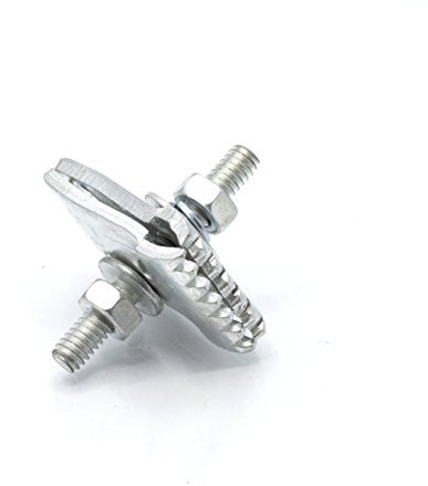 THE CIMPLE CO I Beam Style Erdungsklemme – verzinkte, robuste Anhänger-Erdung, Litzen- oder Massivdraht – Erdungswerkzeug-Edition – UL-gelistet – Antenne, Satellitenschüssel, Kabelfernsehen – 1 Stück