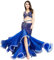 ROYAL SMEELA Bauchtanz Kostüm für Damen Bauchtanz BH Top Meerjungfrau Bauchtanz Rock Tanzoutfit Karneval Kostüme, dunkelblau, Groß