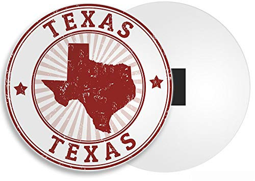 DestinationVinyl 1 x Texas USA Fridge Magnet - Map Flag American America Travel 4385