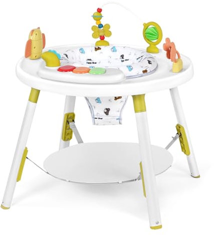 UBRAVOO Baby-Aktivitätszentrum, 3-in-1 Baby Lauflernhilfe mit abnehmbaren Spielzeugen und 360° Drehbarem Sitz – ideal für die Entwicklung und Unterhaltung von Kleinkindern (Green)