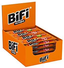 BiFi Original Twinpack – 18er Pack (18 x 2 x 18.5g) – Salami Sticks - Original Wurstsnack To Go - Luftgetrocknet- für Unterwegs, im Büro oder beim Sport - mit Pfeffer, Koriander und Knoblauch