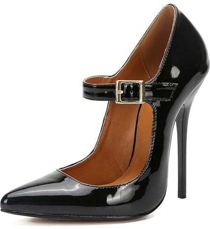 MAIERNISI JESSI Unisex Men's Women's Stiletto High Heel for Women Ankle Strap Peep Toe Slingback Sandals Red Outing Plain Getaway Solids 11 Women 9.5 Men