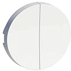 Schneider Electric - Odace Blanc, enjoliveur seul double va-et-vient, double poussoir, vv + poussoir - S520614