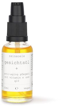 Gesichtspflegeöl Vitamin E Coenzym Q10 mit Squalan Hanföl reichhaltige Anti Aging Gesichtsöl 30 ml Glasflasche von reineoele Gesichtspflegeöl plus No 60D