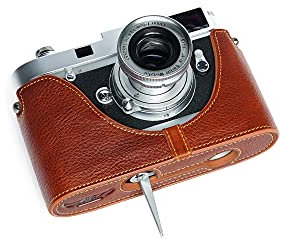 Handgefertigt aus echtem echtem Leder halbe Kamera Tasche Tasche Abdeckung für Leica MP M6 M4 M3 M2 M1 Mit Leicavit-M Rufous Farbe