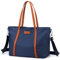 zhongningyifeng Sac fourre-tout pour femme en nylon 15,6 pouces sac à main à bandoulière pour ordinateur portable pour le travail de voyage (blue)