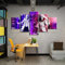 MPPSU Japanischer Anime-Charakter Uchiha-Madara Wanddekoration Wohnzimmer Leinwandbild Jugendzimmer Poster Set Modern 5 Teiliges Wandbild Bedroom Decor XXL Bilder Mit Rahmen 100 * 50cm