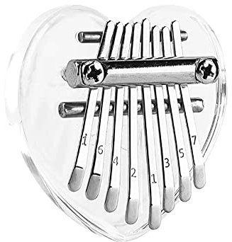 Marimbas Instrument, 8 Tasten, Marimba, Mini-Daumenklavier Marimba, Acryl, Daumen, tragbar, transparent, Acryl, Daumenklavier, Mini-Daumenklavier, farbige Box für Musikinstrumente Zubehör