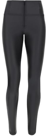 FREDDY Damen Wrup Wrup Faux Leather - High Waisted - Full Length - Black