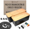 Kapavela - Pack 2 Cajas Organizadora de Cables de Madera, para esconder y Ocultar Cables TV - Recoge y Guarda Cables de Mesa y Escritorio.