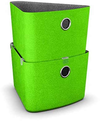 Moll Basket RD 130 Filzbox-Set (2 Stück) | praktische Aufbewahrung für Schreibtisch-Utensilien | Zubehör für Kinderschreibtisch | in verschiedenen Farben | Made in Germany